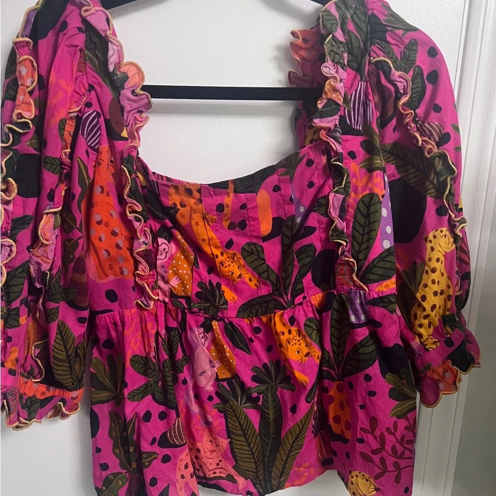 FARM Rio Pop Leopards Blouse - Picture 3 of 8